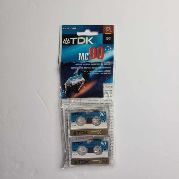 TDK MC90 Microcassette Audio 90 Minute Tape Lot of 2 NEW - Picture 4 of 4